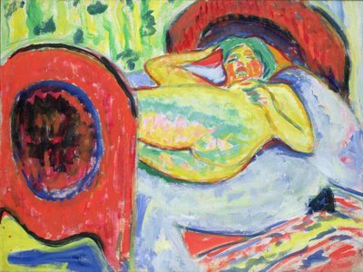 Liggend naakt door Ernst Ludwig Kirchner